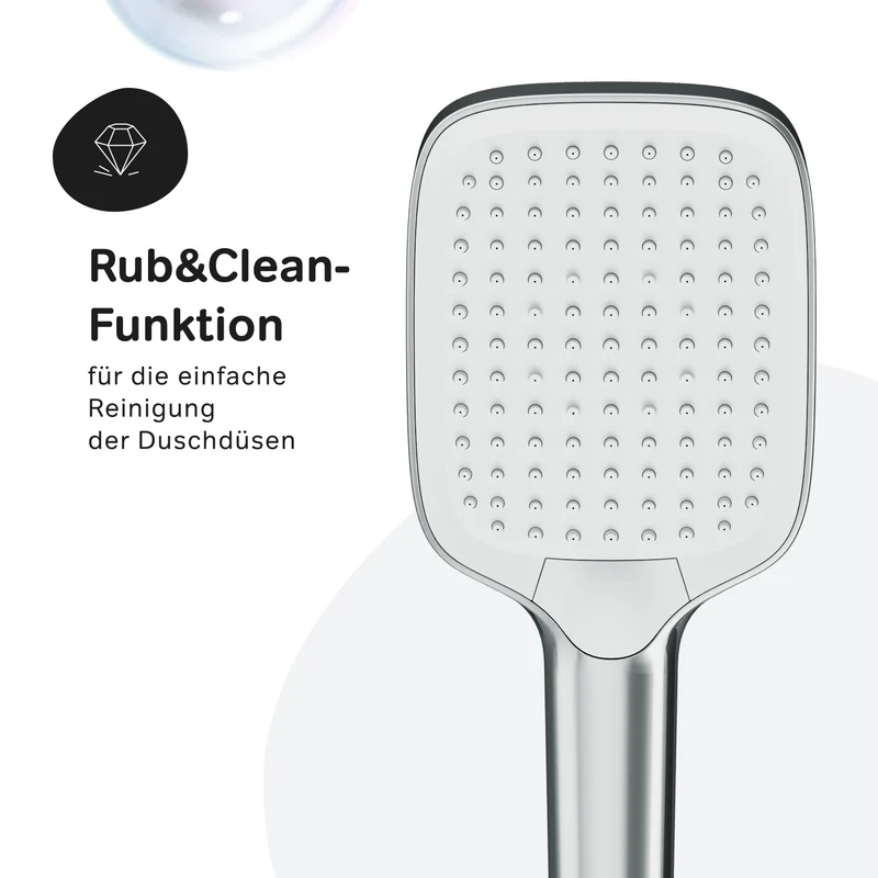 Duschsystem Func mit Thermostat und Regendusche – F07FA200
