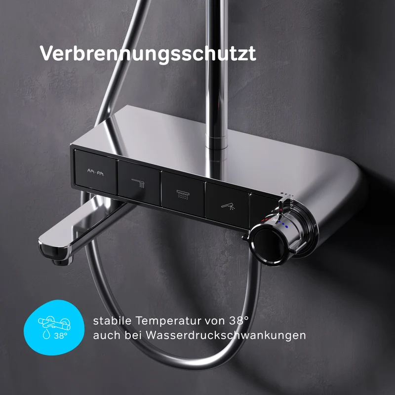 Duschsystem X-Joy S mit Thermostat und Regendusche – F07XB300