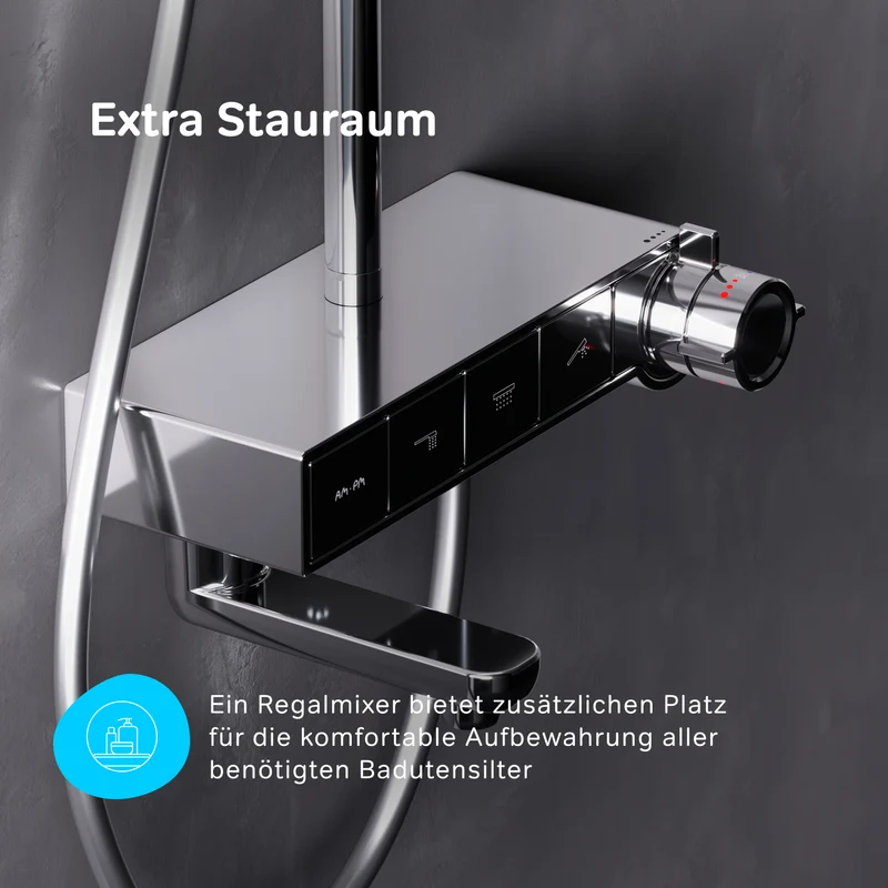 Duschsystem X-Joy S mit Thermostat und Regendusche – F07XB300