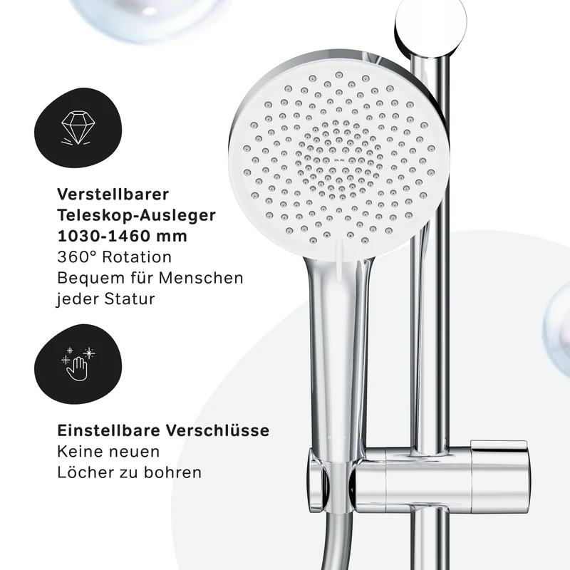 Duschsystem X-Joy S mit Thermostat und Regendusche – F07XB300