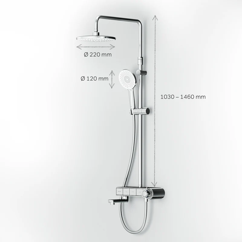 Duschsystem X-Joy S mit Thermostat und Regendusche – F07XB300