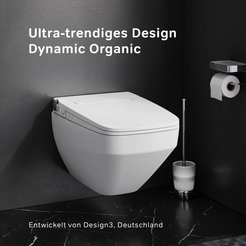 Wand-WC Inspire V2.0 FlashClean spülrandlos mit TouchReel E-Sitz, Heizung und Beleuchtung – CCCIB1700SCAG