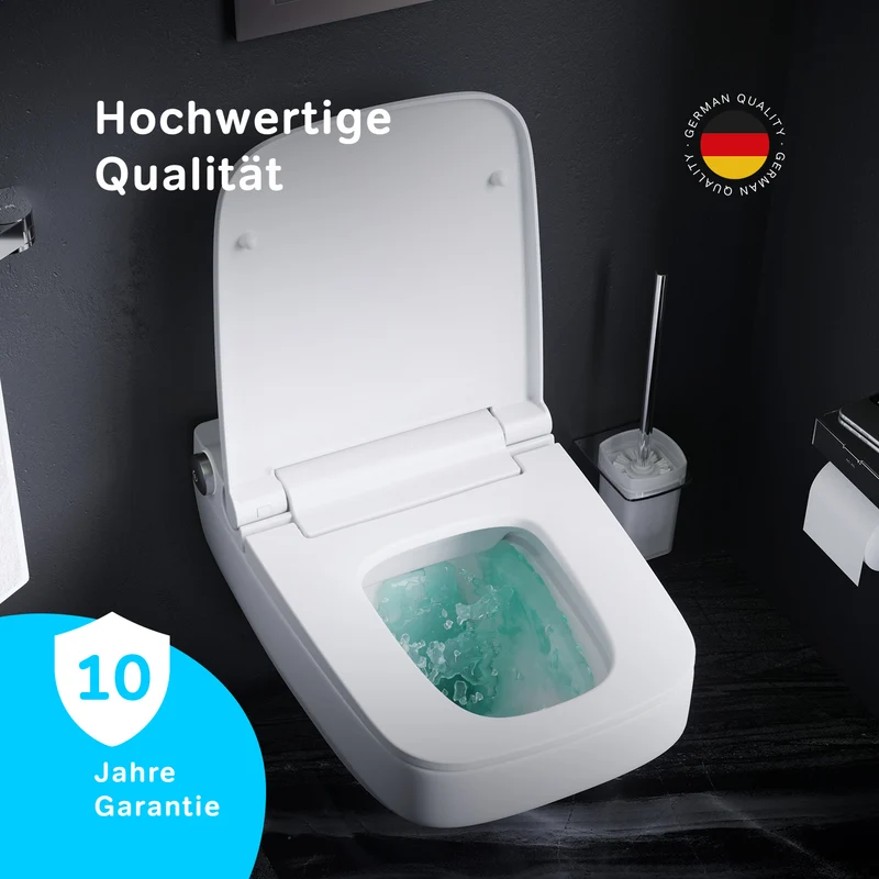 Wand-WC Inspire V2.0 FlashClean spülrandlos mit TouchReel E-Sitz, Heizung und Beleuchtung – CCCIB1700SCAG