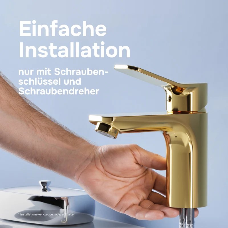 Waschtischarmatur X-Joy, Gold – FXA02199