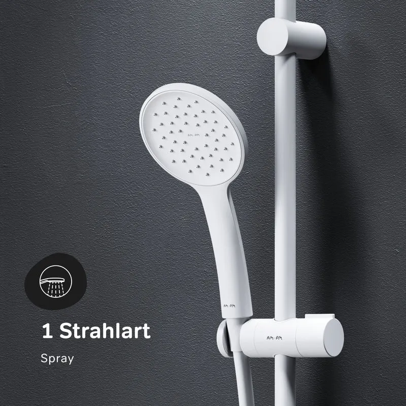 DuschSet Hit Brausegarnitur Stangenbrause-Set, Weiß – F01TA033