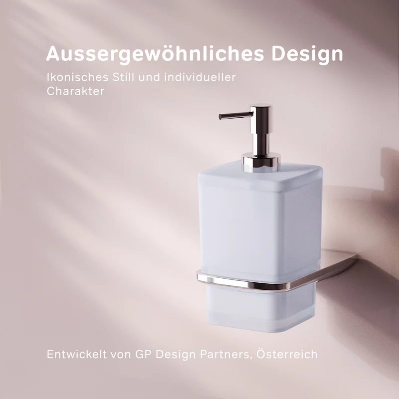 Seifenspender Inspire V2.0 aus Glas mit Wandhalterung – AIB36900