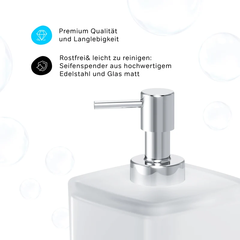Seifenspender Inspire V2.0 aus Glas mit Wandhalterung – AIB36900