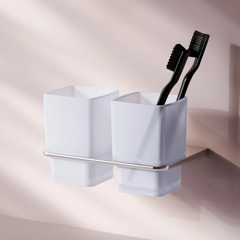 Doppel-Zahnputzbecher Inspire V2.0 mit Wandhalterung – AIB343400