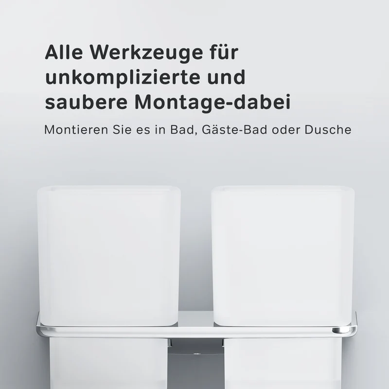Doppel-Zahnputzbecher Inspire V2.0 mit Wandhalterung – AIB343400