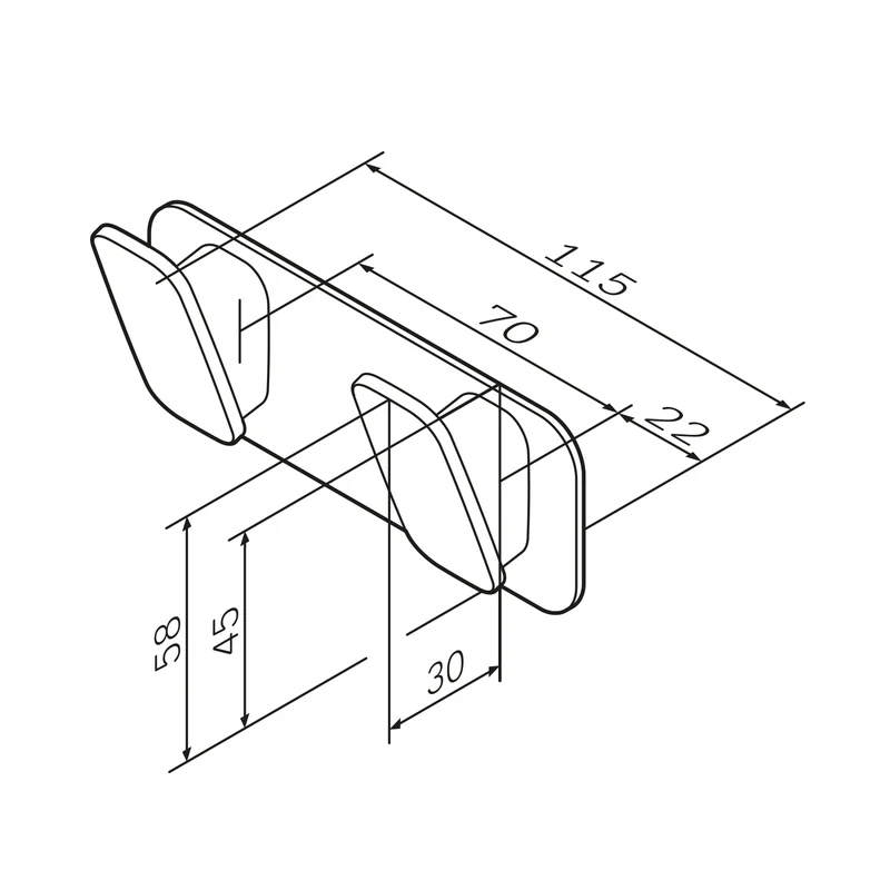 Doppelhaken für Handtücher Inspire V2.0 – AIB35600