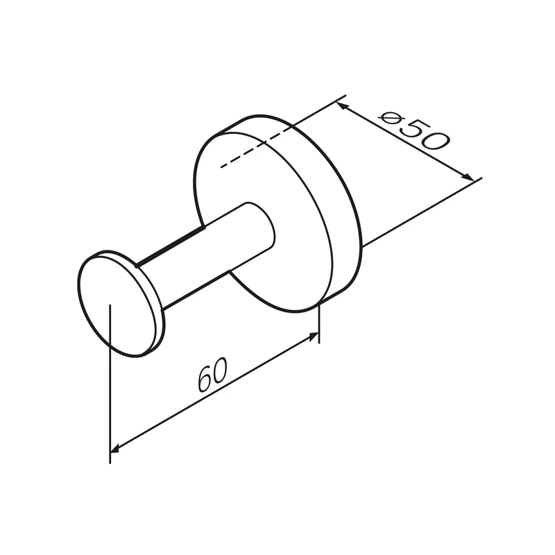 Handtuch- und Kleiderhaken Inspire V2.0, Schwarz – AIB35822