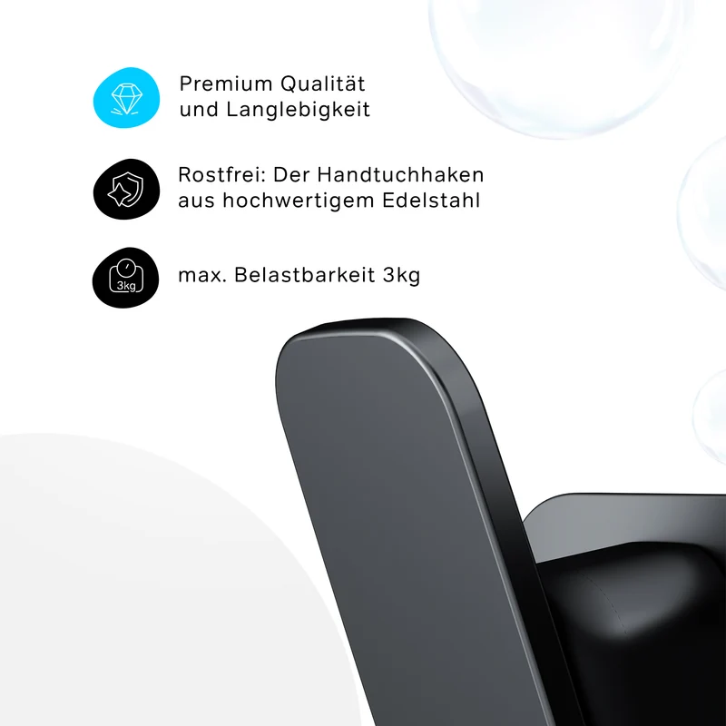 Doppelhaken für Handtücher Inspire V2.0, Schwarz – AIB35622