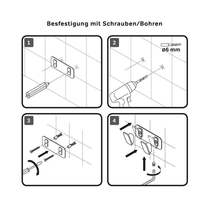 Doppelhaken für Handtücher Inspire V2.0, Schwarz – AIB35622