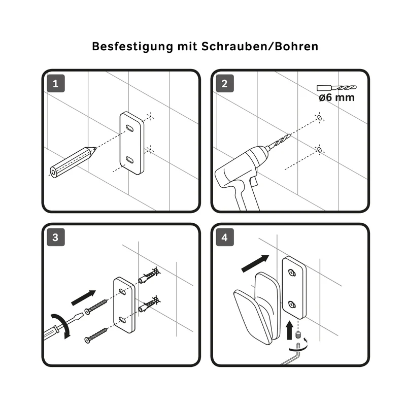 Handtuchhaken Inspire V2.0, Schwarz – AIB35522