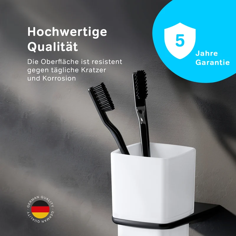 Zahnputzbecher Inspire V2.0 mit Wandhalterung, Schwarz – AIB34322