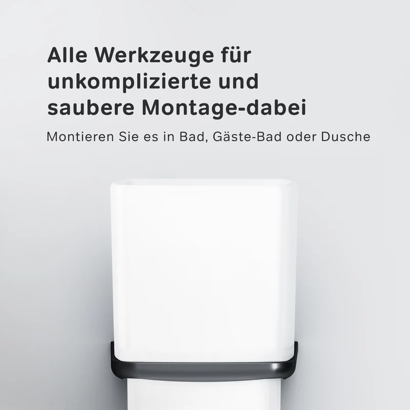 Zahnputzbecher Inspire V2.0 mit Wandhalterung, Schwarz – AIB34322