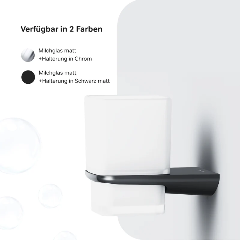 Zahnputzbecher Inspire V2.0 mit Wandhalterung, Schwarz – AIB34322