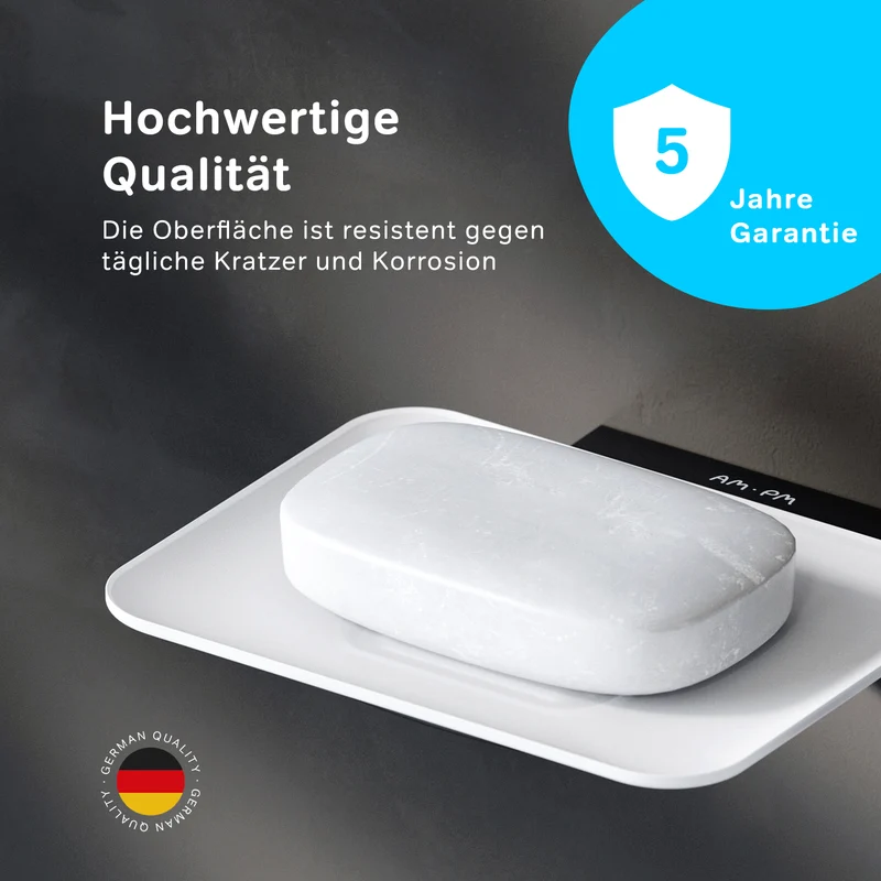 Seifenschale Inspire V2.0 aus Glas mit Wandhalterung, Schwarz – AIB34222