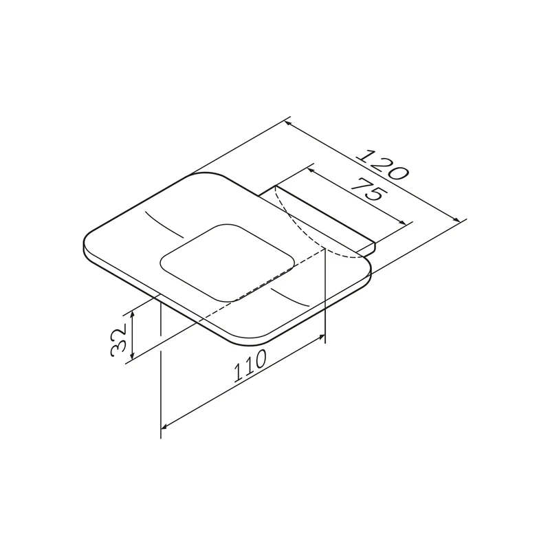 Seifenschale Inspire V2.0 aus Glas mit Wandhalterung, Schwarz – AIB34222