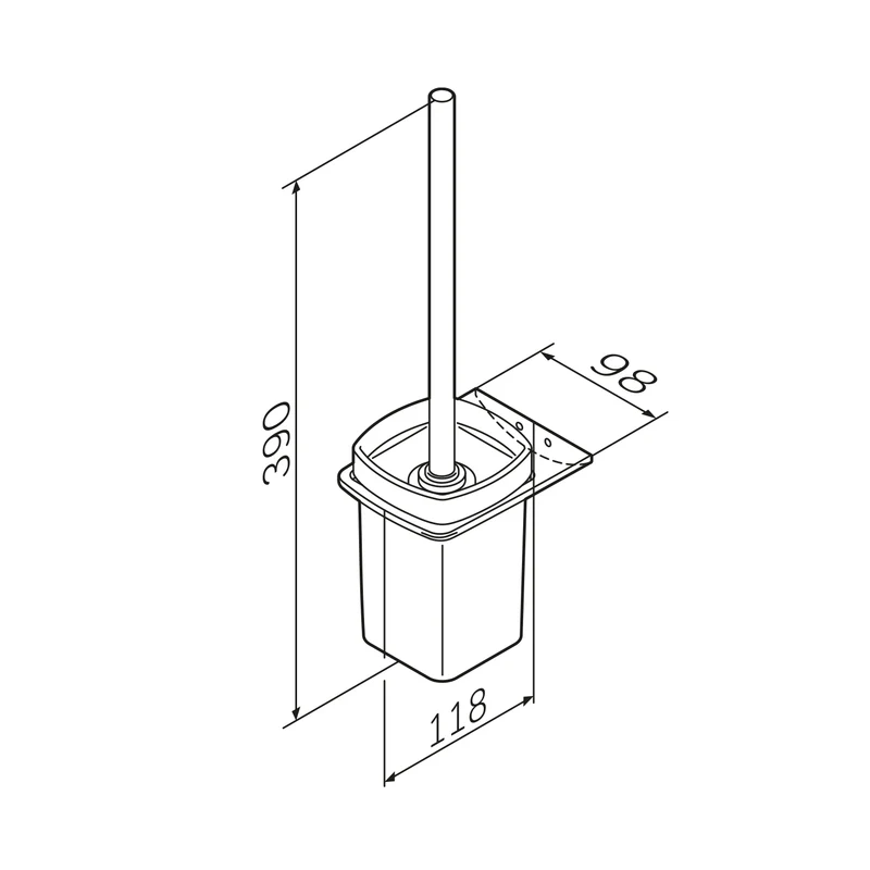 WC-Bürstenhalter Inspire V2.0, Schwarz – AIB33422