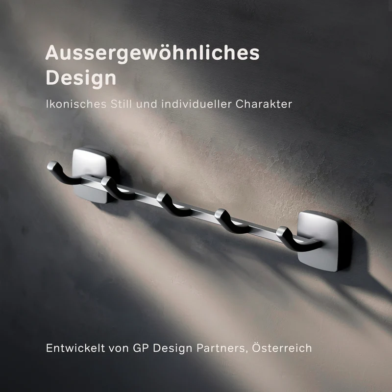 Handtuchhaken-Set Gem, Schwarz – AGA35922