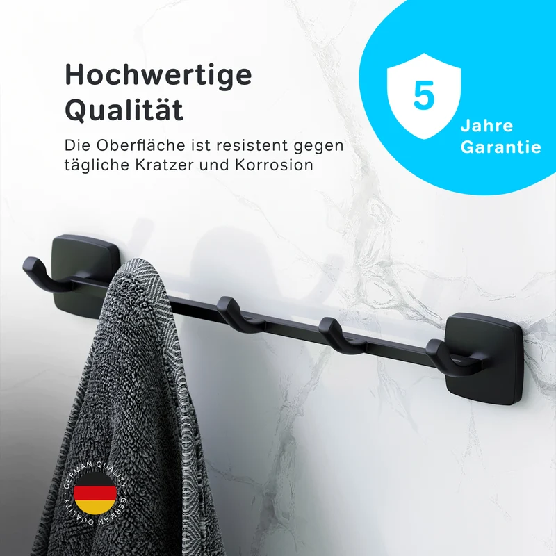 Handtuchhaken-Set Gem, Schwarz – AGA35922