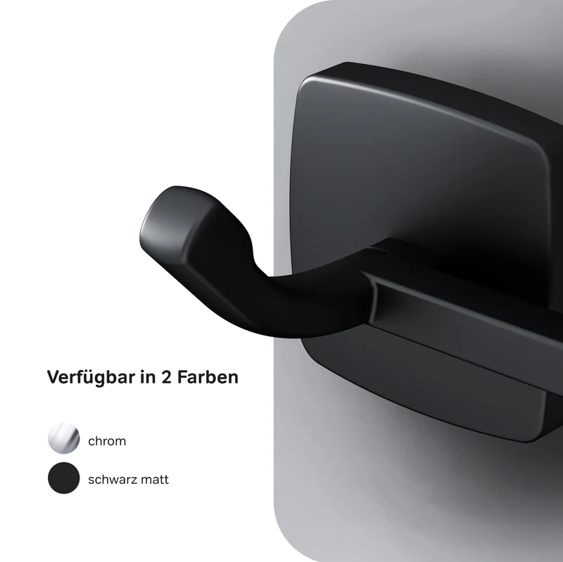 Handtuchhaken-Set Gem, Schwarz – AGA35922