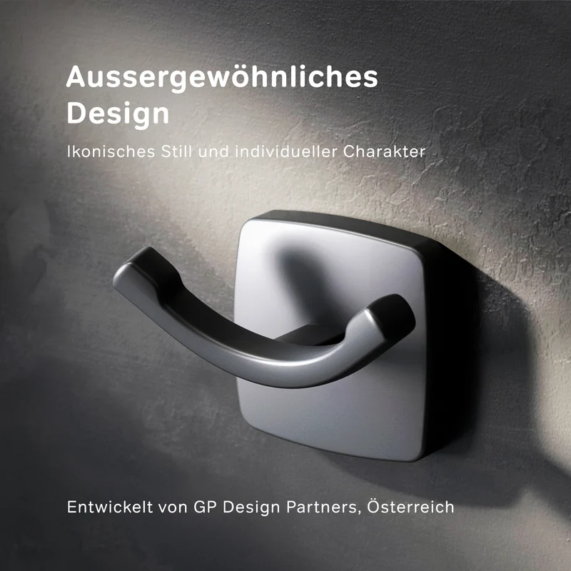 Doppelhaken für Handtücher Gem, Schwarz – AGA35622