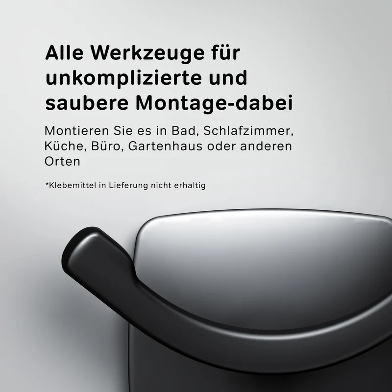 Doppelhaken für Handtücher Gem, Schwarz – AGA35622