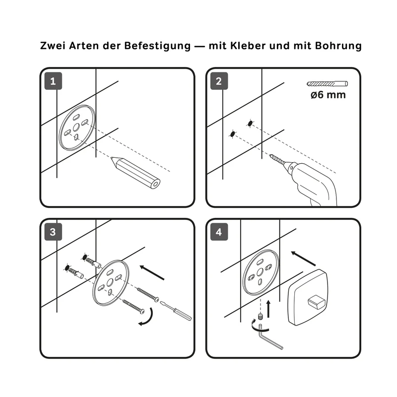 Doppelhaken für Handtücher Gem, Schwarz – AGA35622
