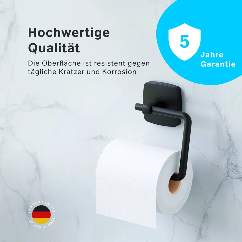 Toilettenpapierhalter Gem ohne Deckel, Schwarz – AGA34122