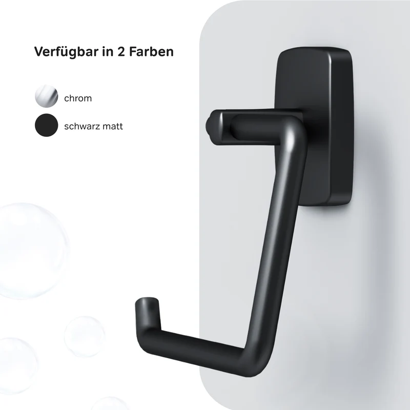 Toilettenpapierhalter Gem ohne Deckel, Schwarz – AGA34122