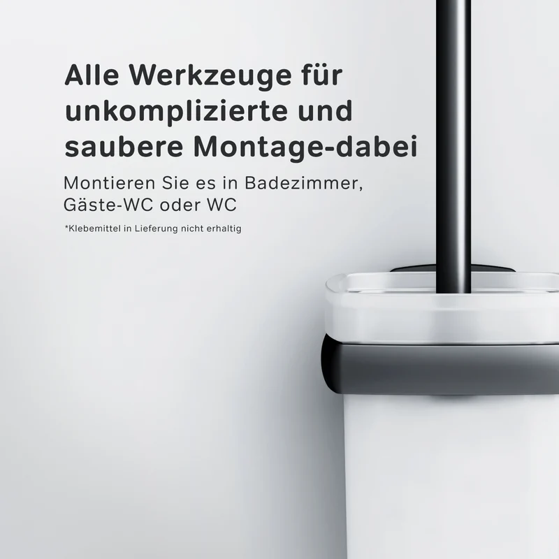 WC-Bürstenhalter Gem, universell, Schwarz – AGA33422