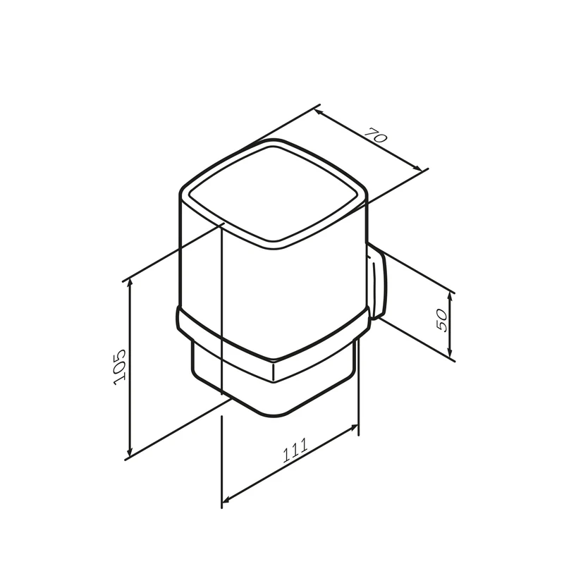 Zahnputzbecher Gem mit Wandhalterung – AGA34300