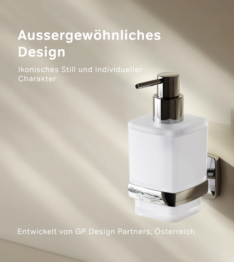 Seifenspender Gem aus Glas mit Wandhalterung – AGA36900