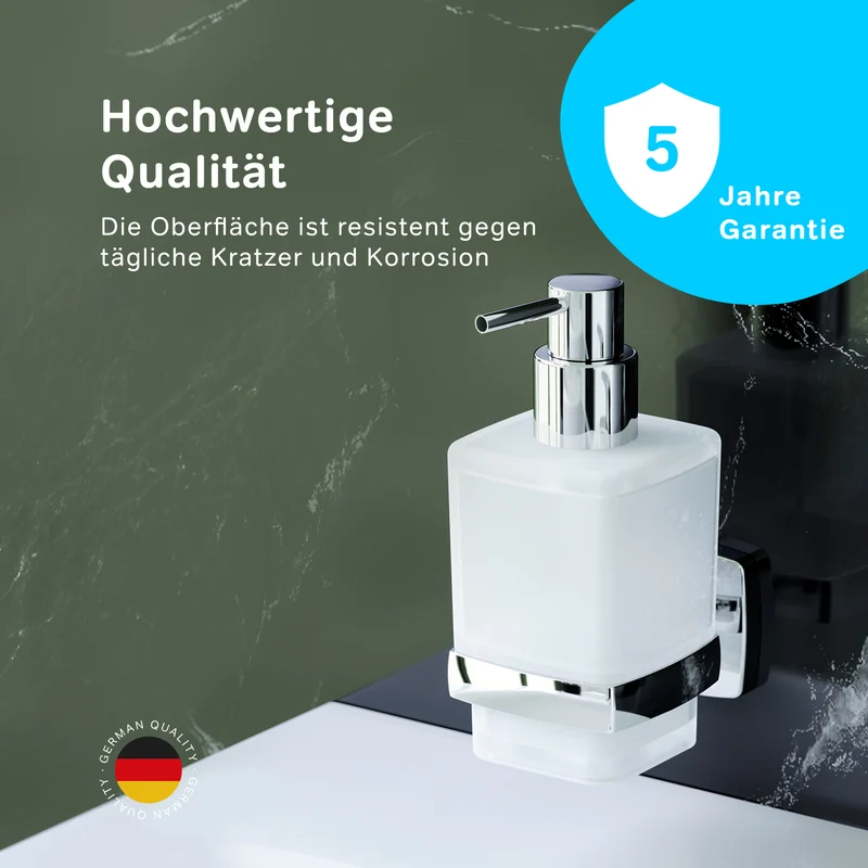 Seifenspender Gem aus Glas mit Wandhalterung – AGA36900