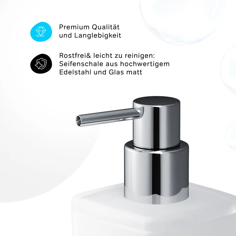 Seifenspender Gem aus Glas mit Wandhalterung – AGA36900