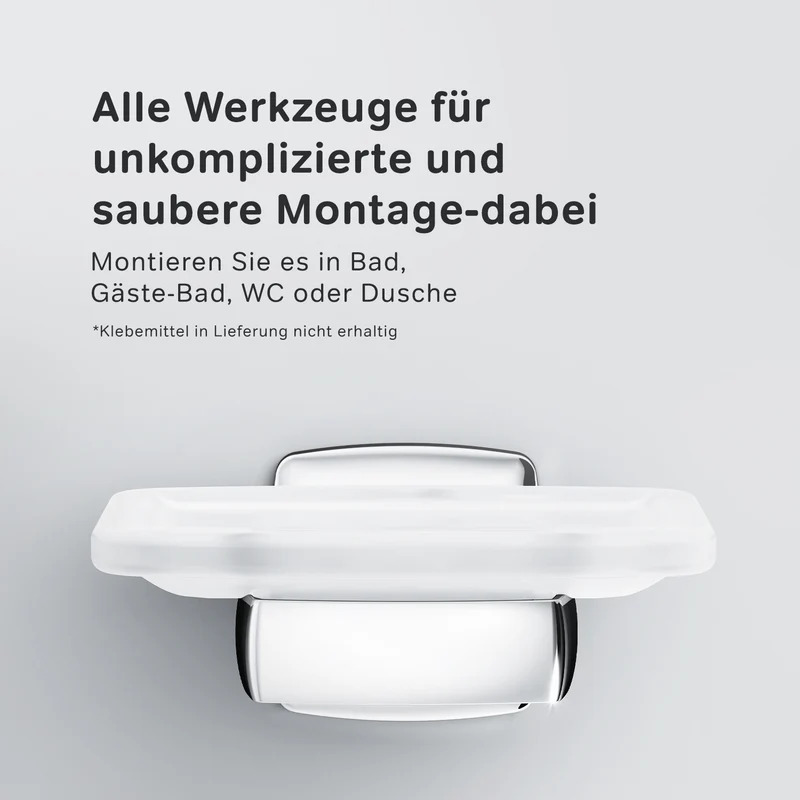Seifenschale Gem aus Glas mit Wandhalterung – AGA34200