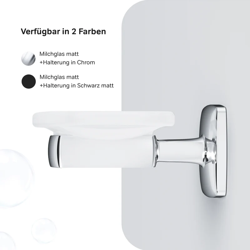 Seifenschale Gem aus Glas mit Wandhalterung – AGA34200