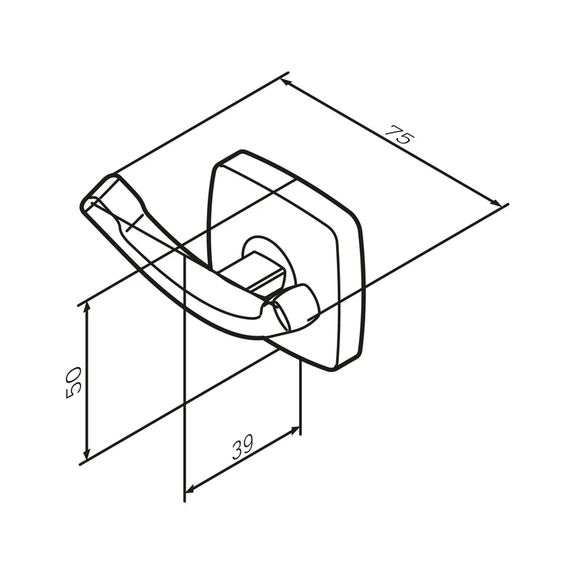 Doppelhaken für Handtücher Gem – AGA35600