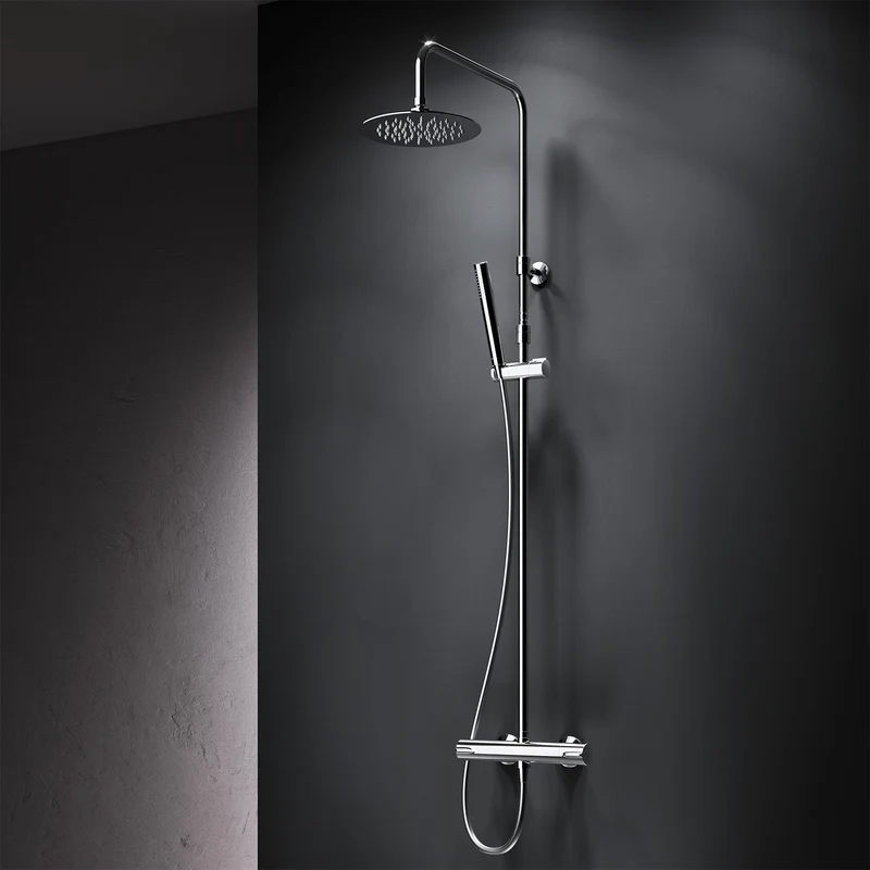 Duschsystem Spike mit Thermostat und Regendusche – F07PA400