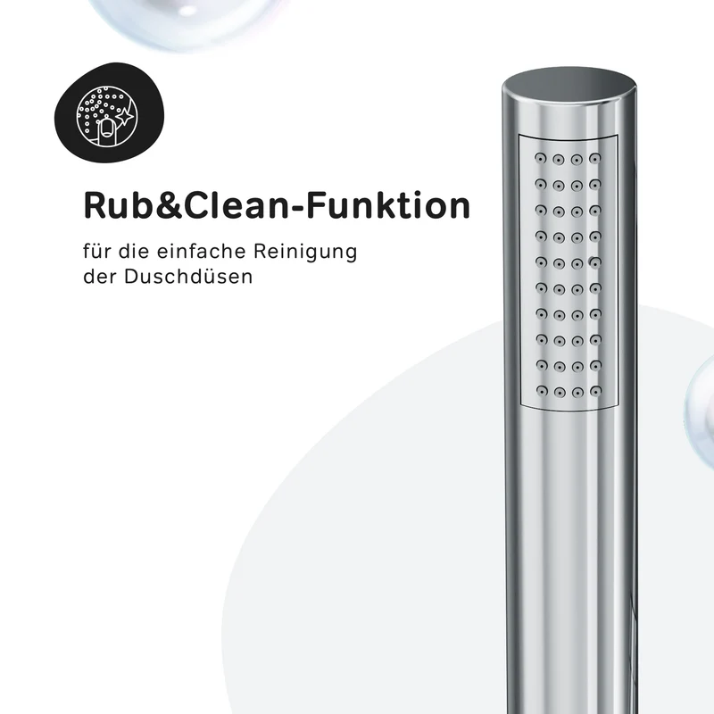 Duschsystem Spike mit Thermostat und Regendusche – F07PA400