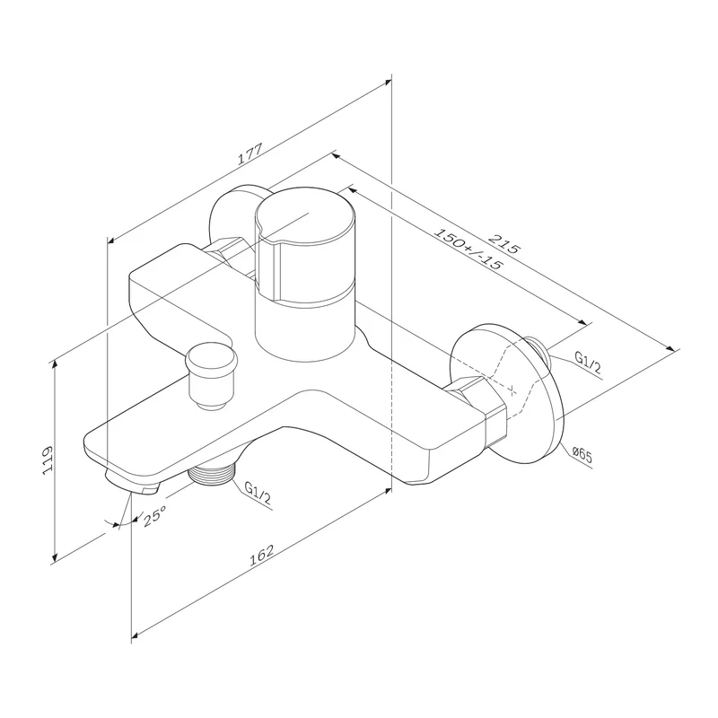 Wannenarmatur X-Joy TouchReel – FXT10500