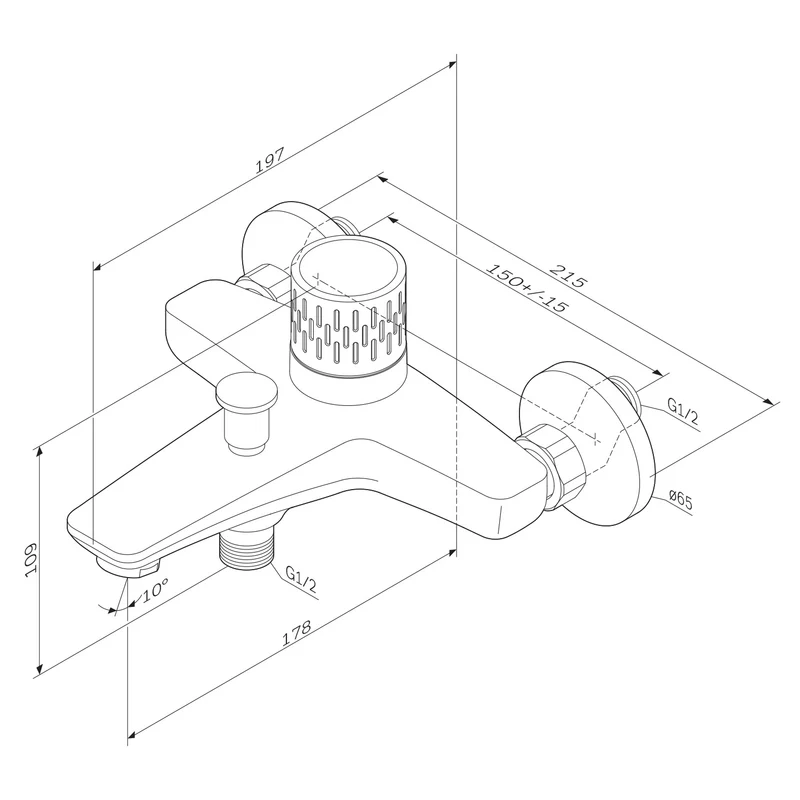 Wannenarmatur Gem mit Temperaturanzeige – FGA10400