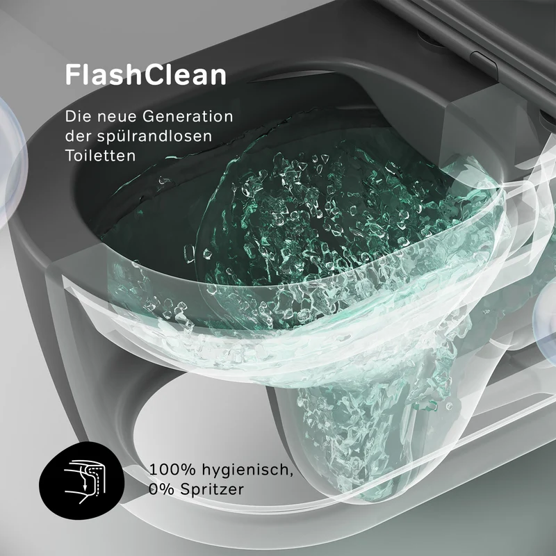 WC-Komplettset Func mit Vorwandelement und schwarzer Betätigungsplatte, Schwarz – IIS90138.FA1700MB