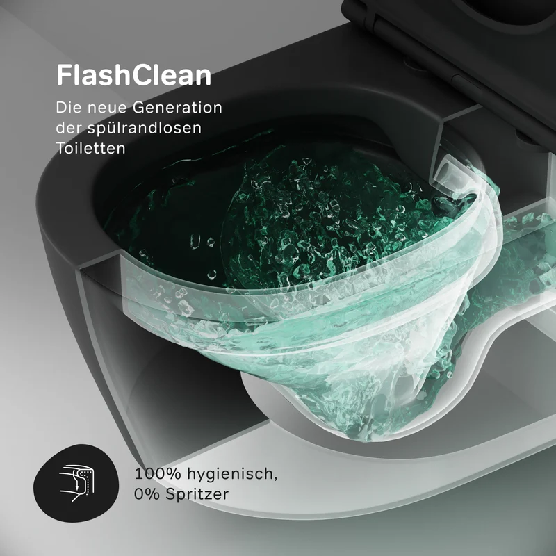 WC-Komplettset X-Joy S mit Vorwandelement und schwarzer Betätigungsplatte, Schwarz – IIS90138.XB1700MB