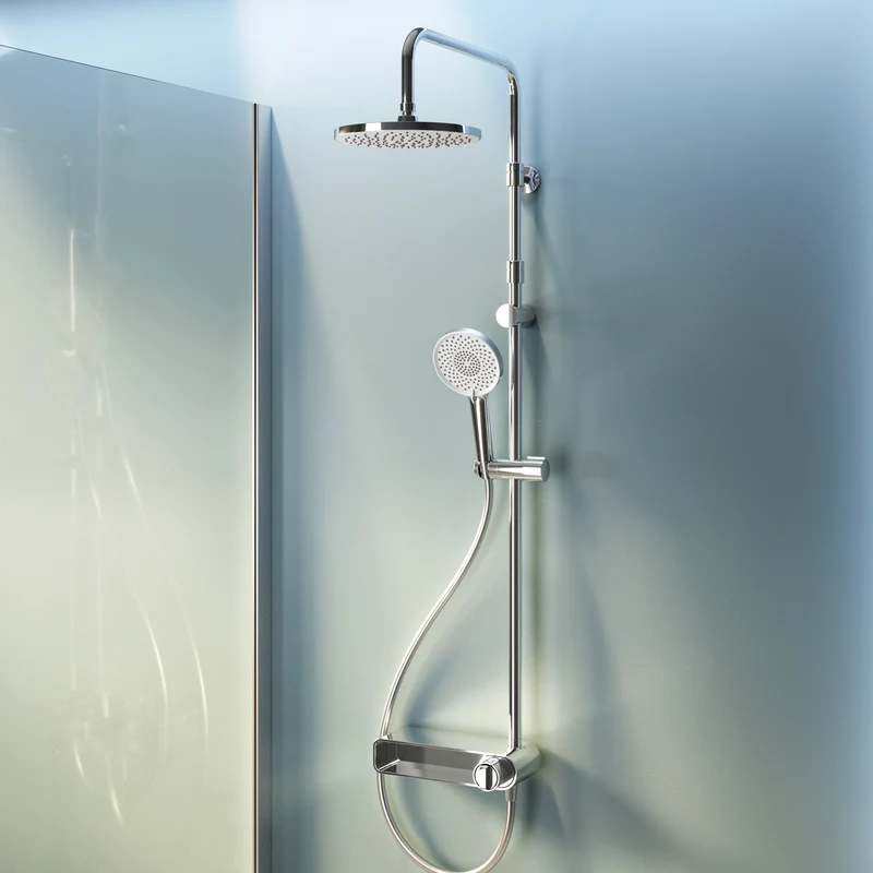 Duschsystem X-Joy mit Regendusche und Regalmischer – F0785A600