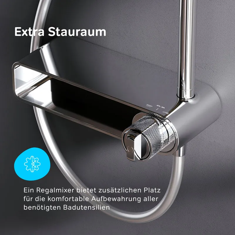 Duschsystem X-Joy mit Regendusche und Regalmischer – F0785A600