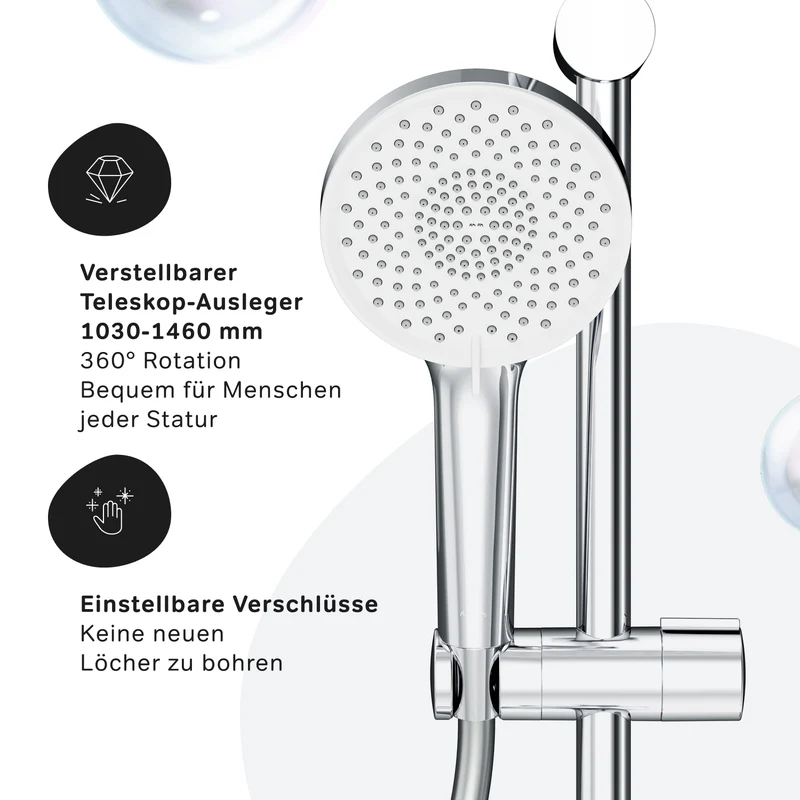 Duschsystem X-Joy mit Regendusche und Regalmischer – F0785A600