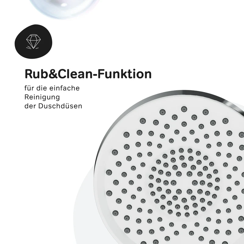 Duschsystem X-Joy mit Regendusche und Regalmischer – F0785A600